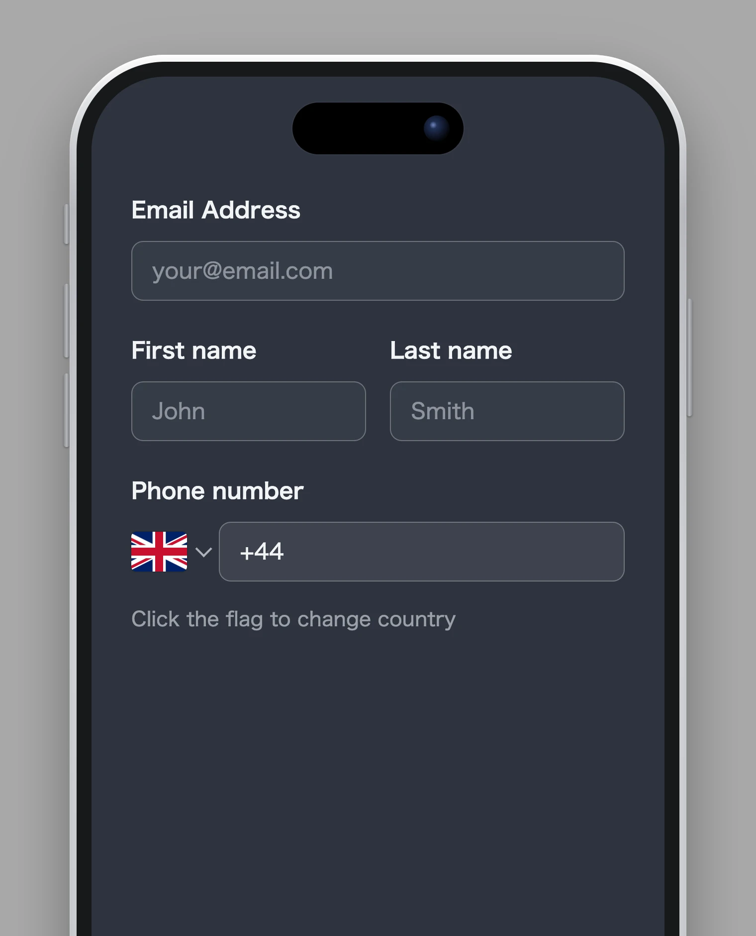 Enter your details