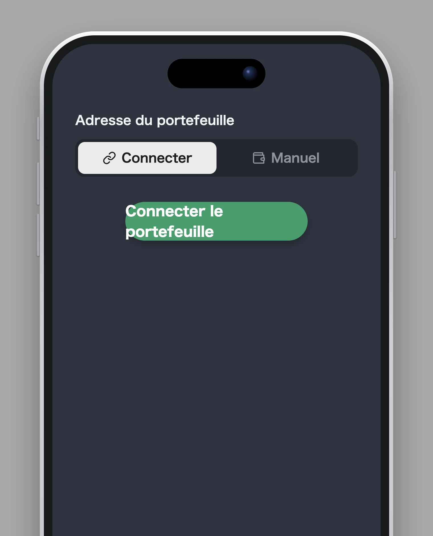 Définir l'adresse de votre portefeuille