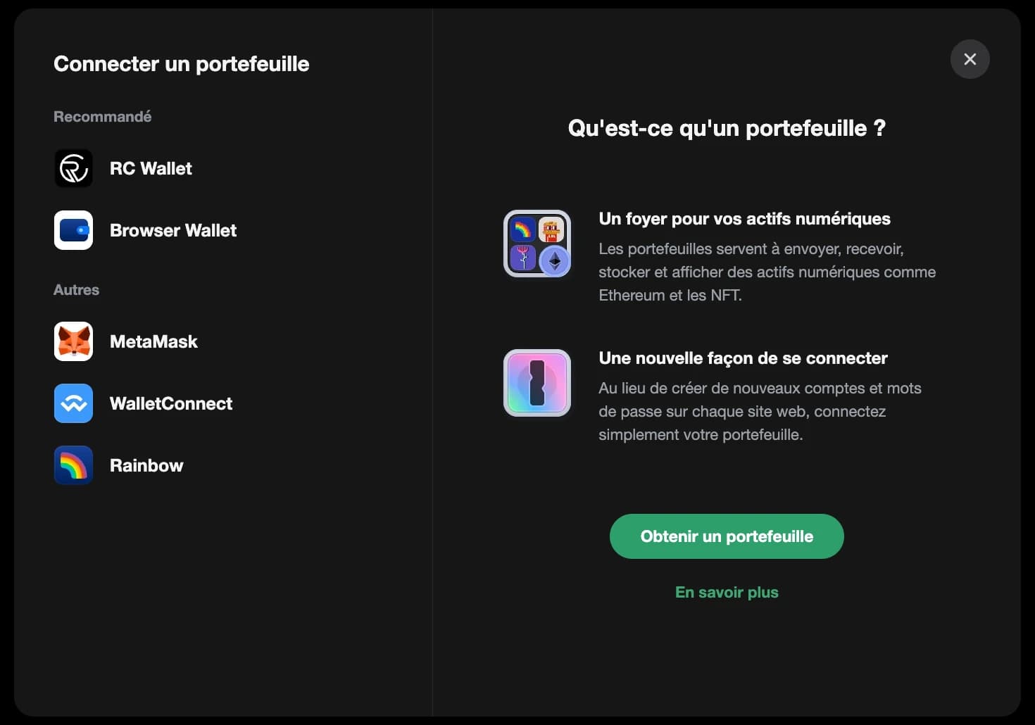 Choisir un portefeuille