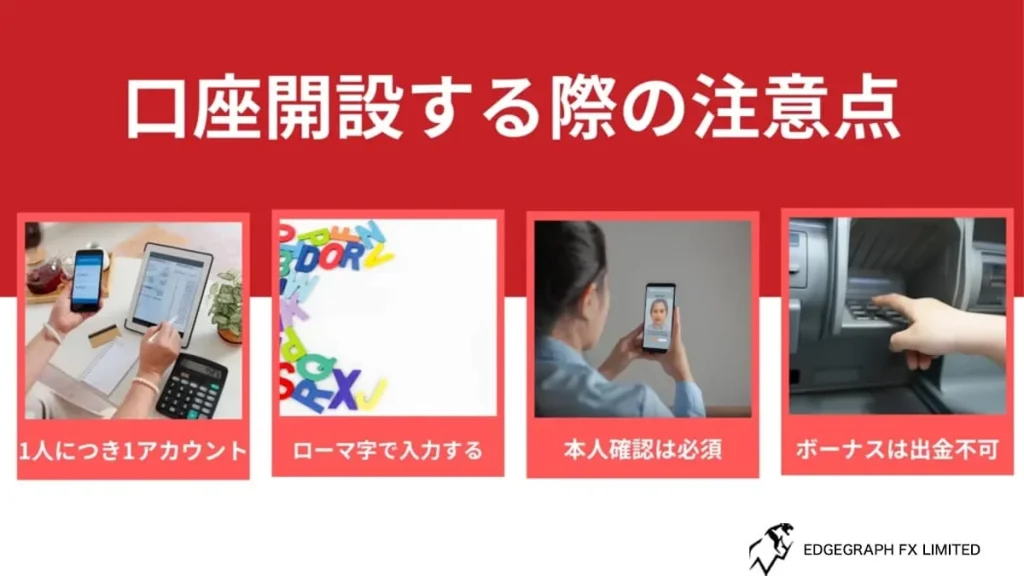 EdgeGraph FX口座開設する際の注意点