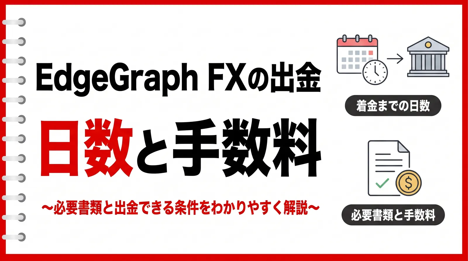 EdgeGraph FXの出金にかかる日数と手数料|必要書類と出金できる条件
